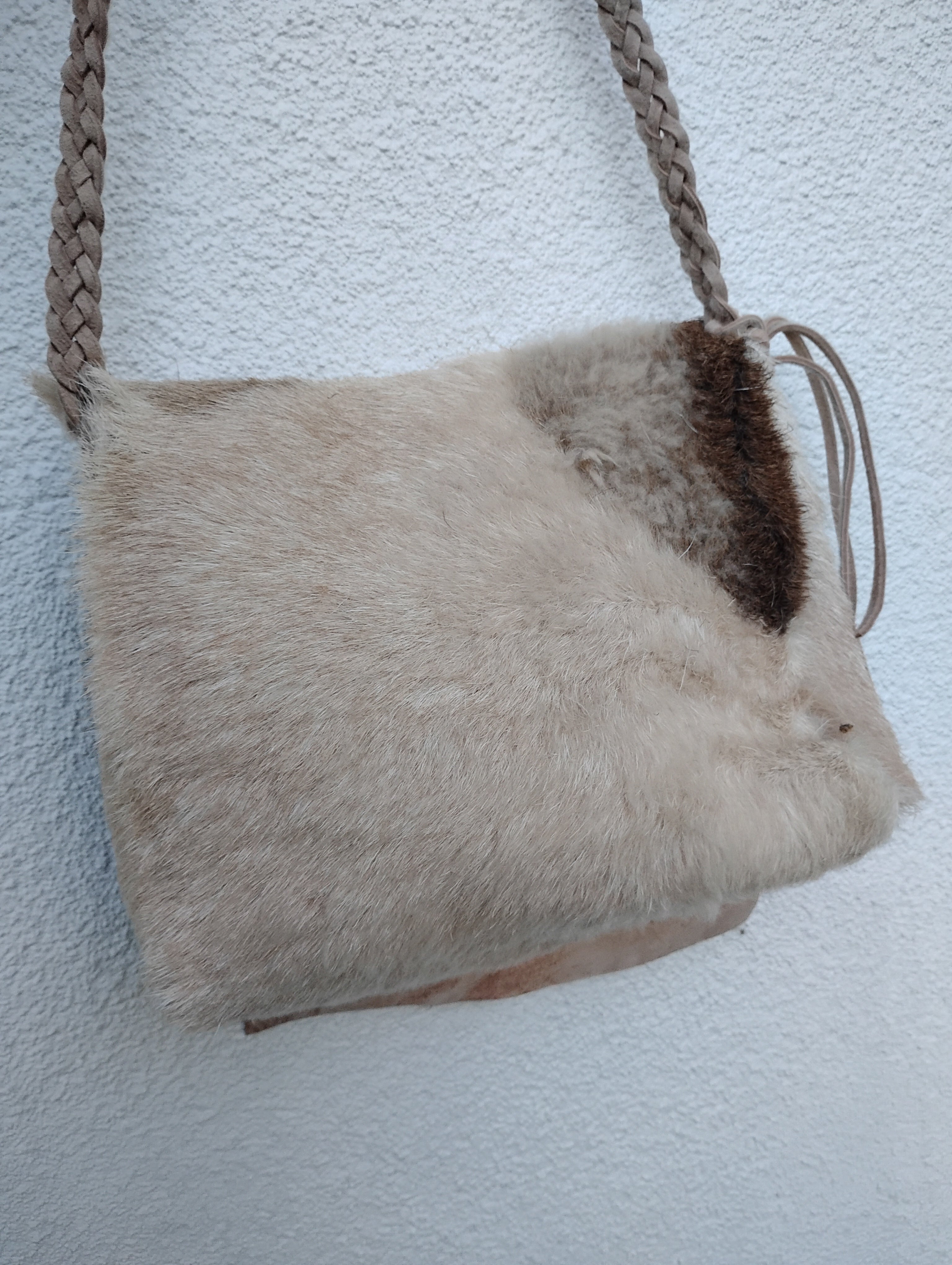 Natural Sheepskin Crossbody Bag