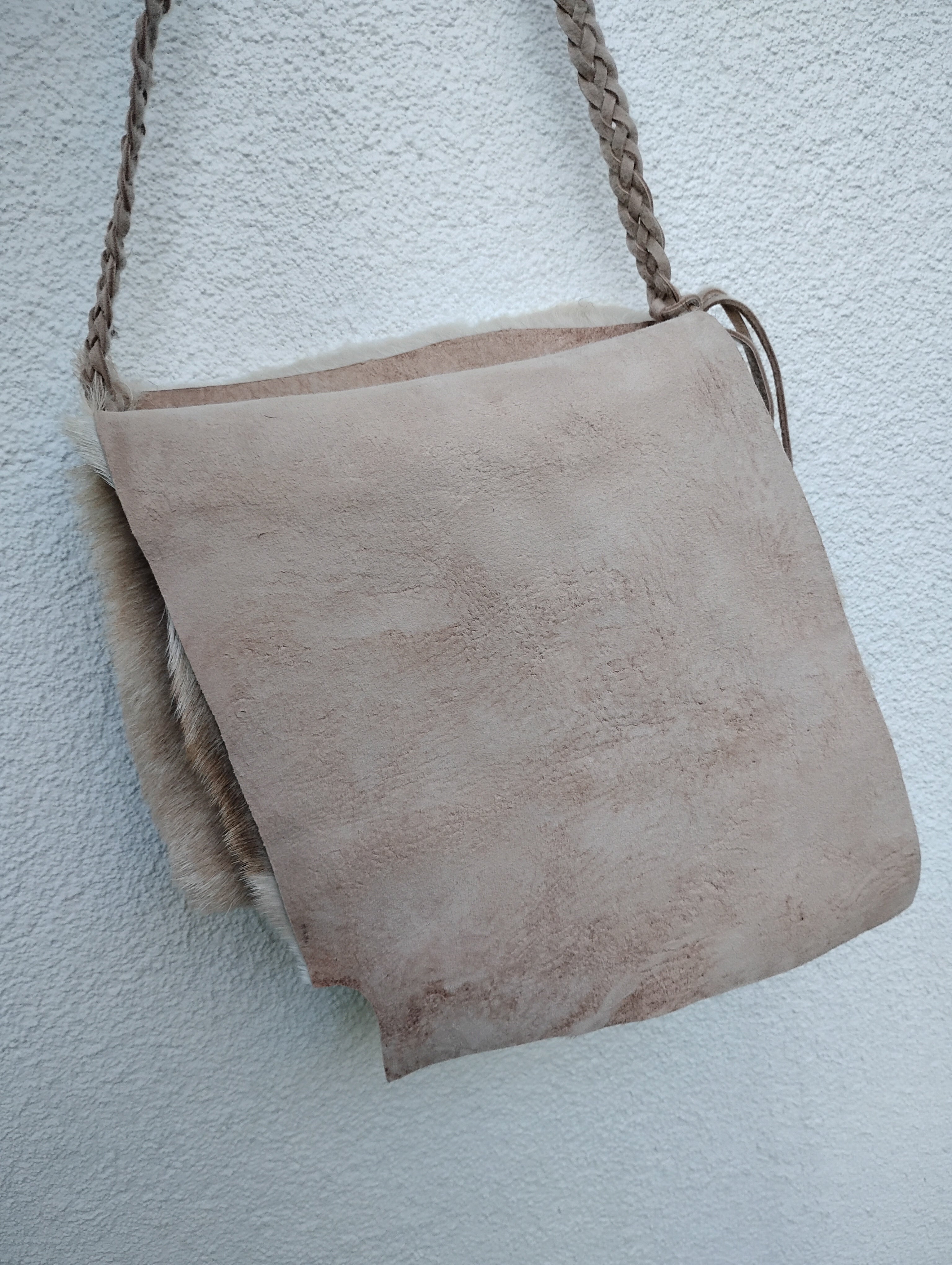 Natural Sheepskin Crossbody Bag