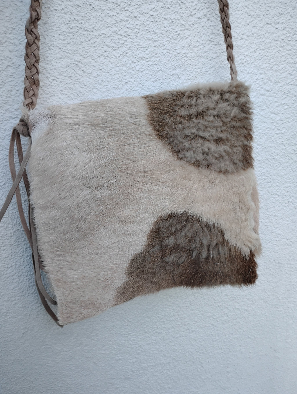 Natural Sheepskin Crossbody Bag