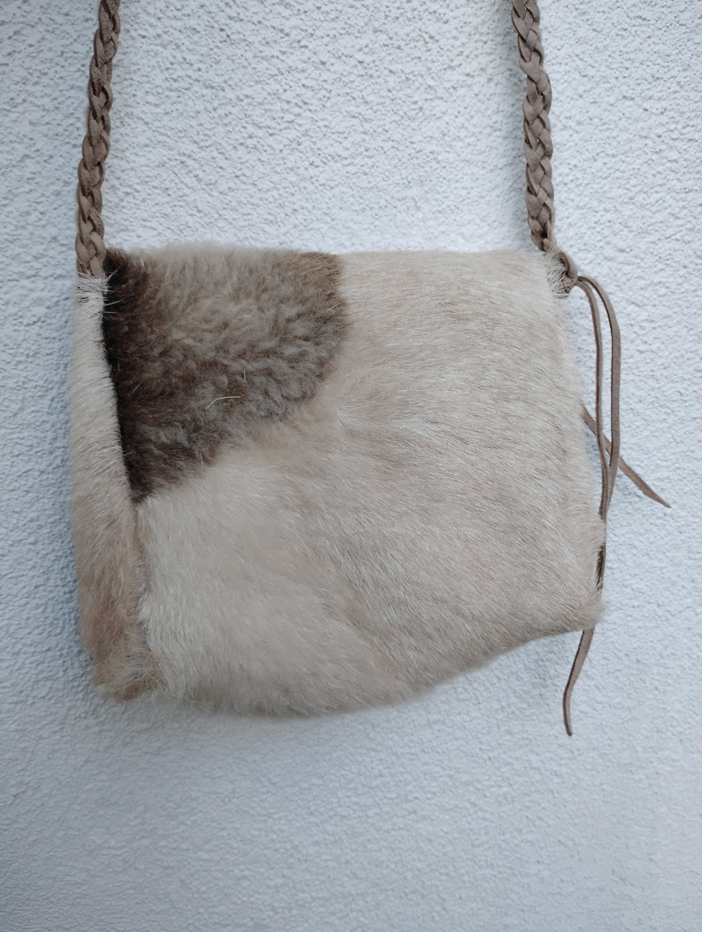 Natural Sheepskin Crossbody Bag