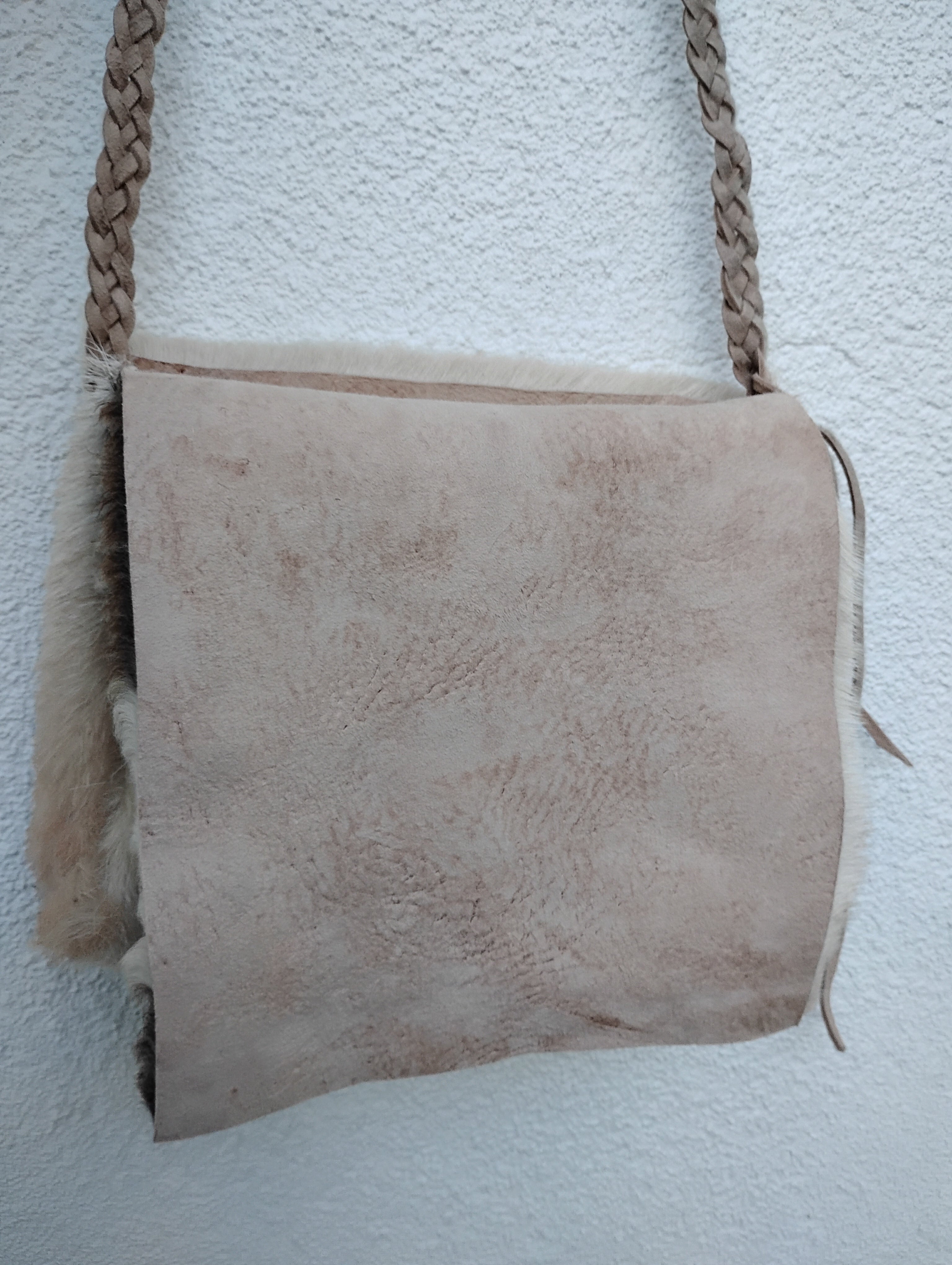 Natural Sheepskin Crossbody Bag