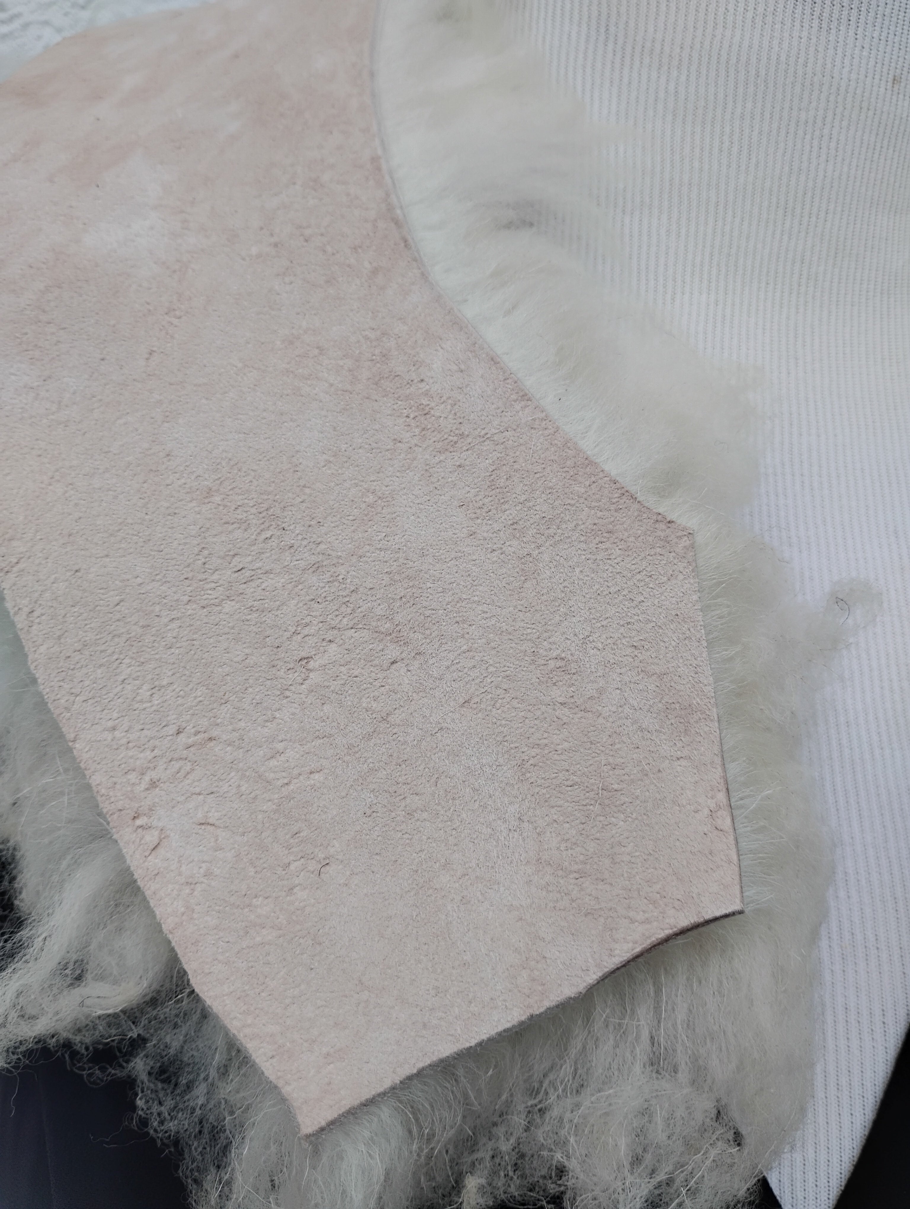 Sheepskin shawl 1.5inch silky wool
