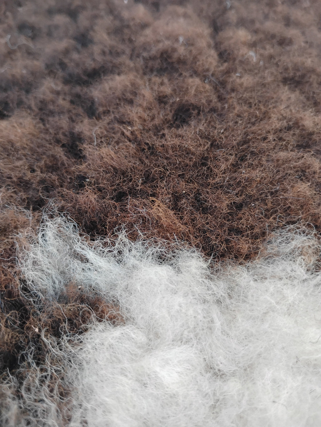 Bark tanned sheepskin 39 x 24 1.5 silky wool