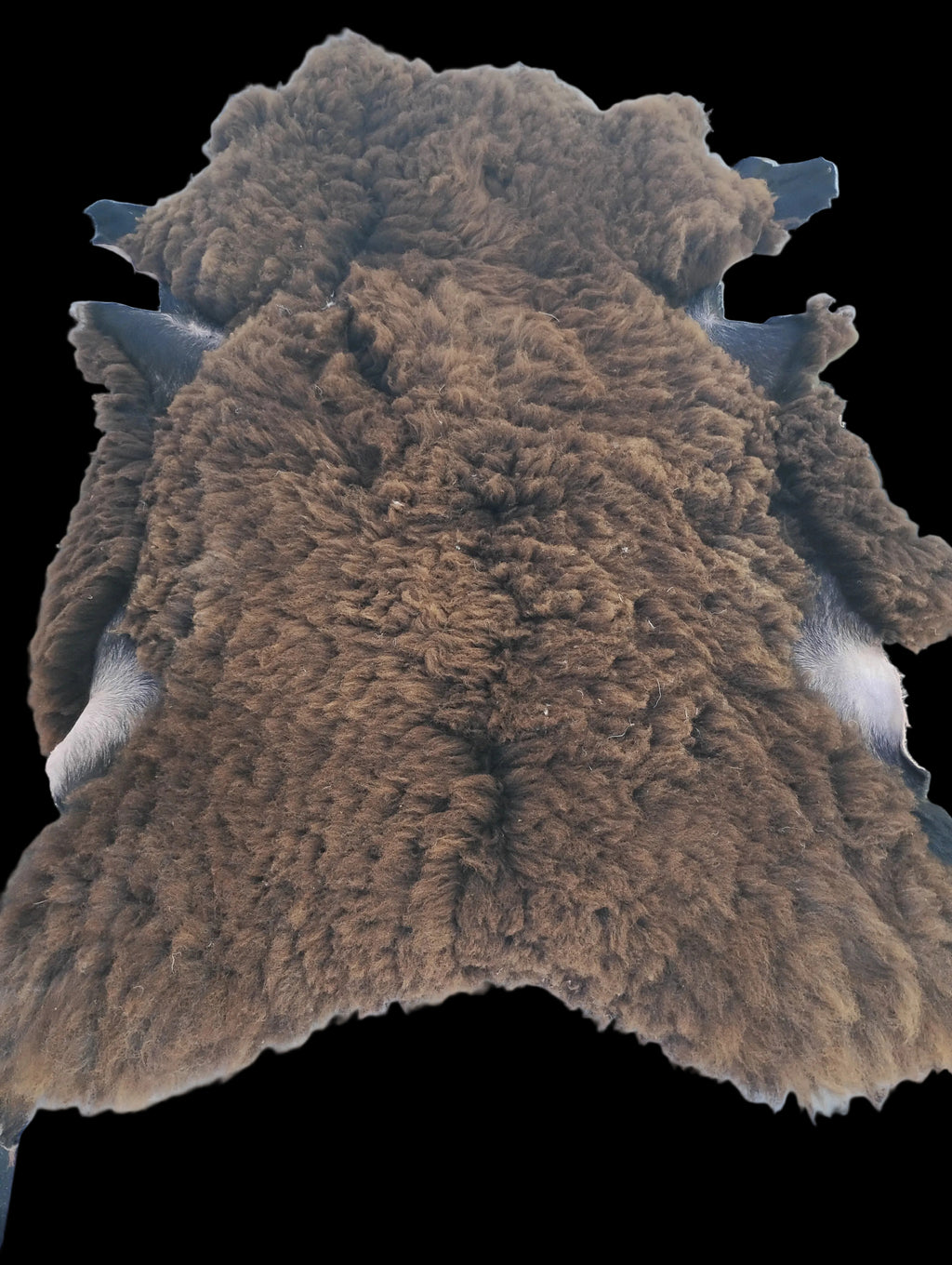 Bark tanned sheepskin 42 x 31 2.5 inch silky wool