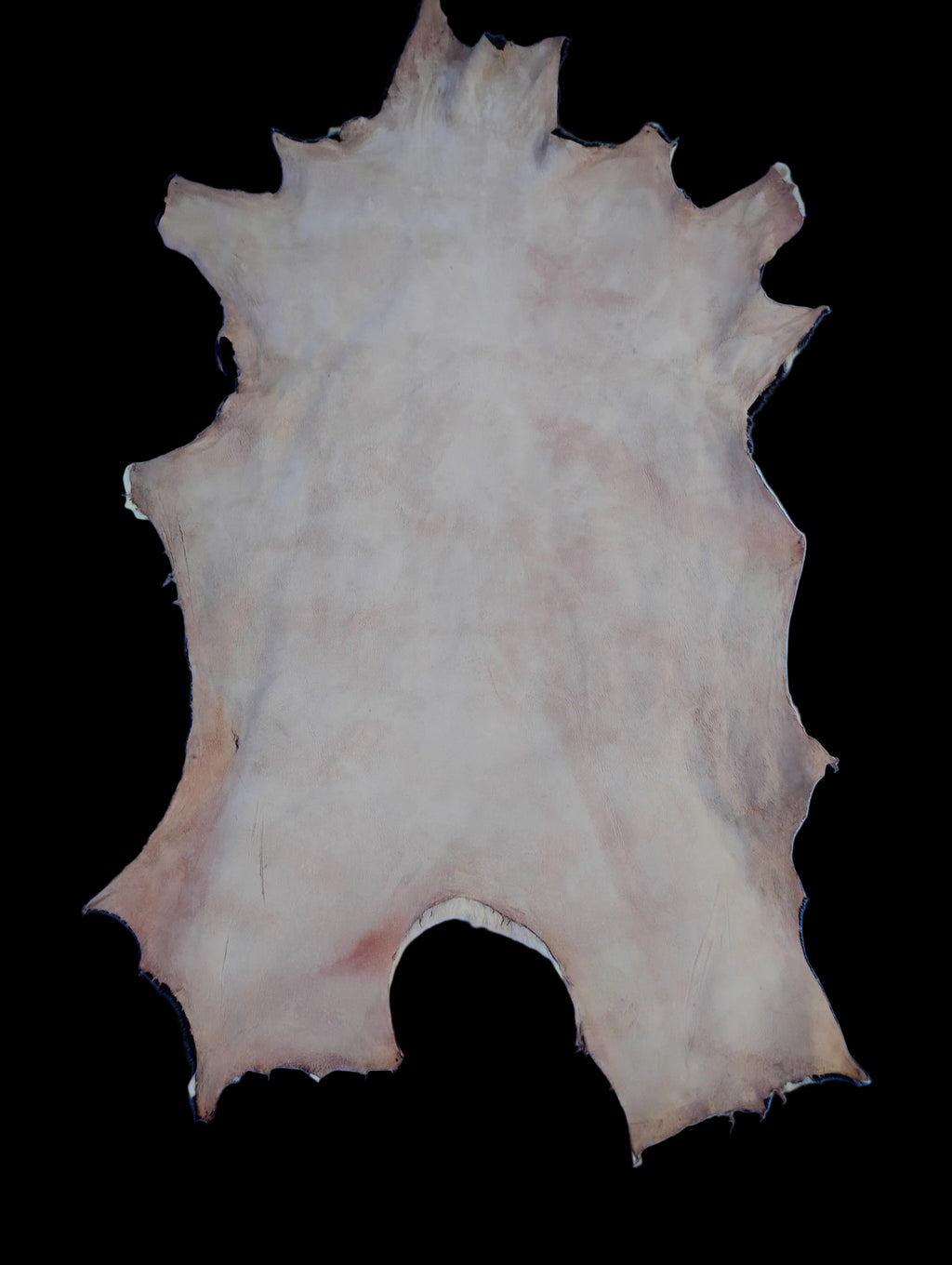Bark tanned sheepskin 39 x 27 .5 inch wool/hair