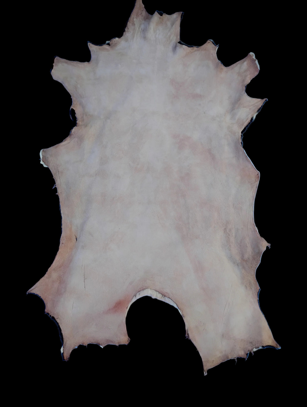 Bark tanned sheepskin 39 x 27 .5 inch wool/hair
