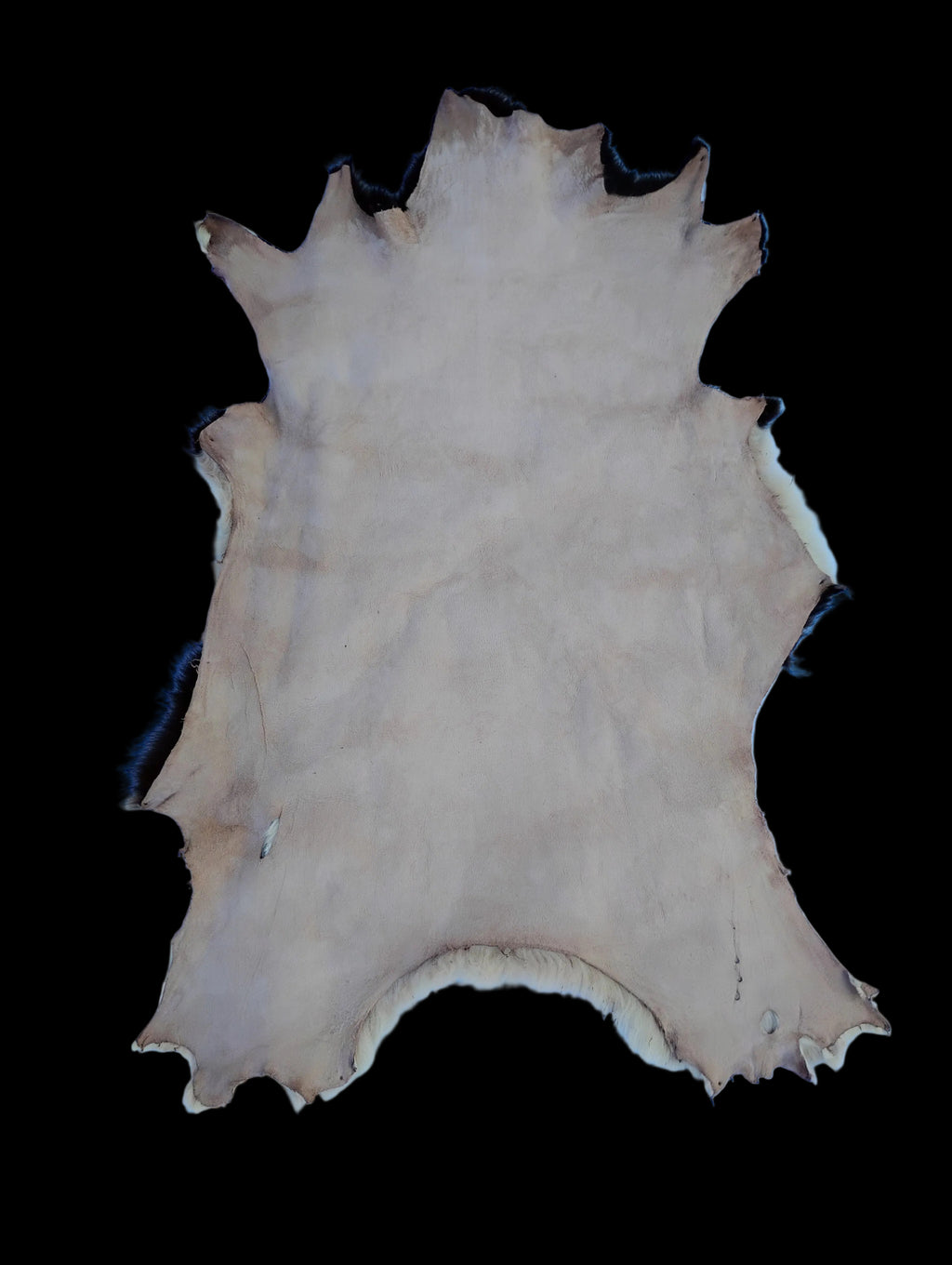 Bark tanned sheepskin 32 x 22 1 inch wool/hair