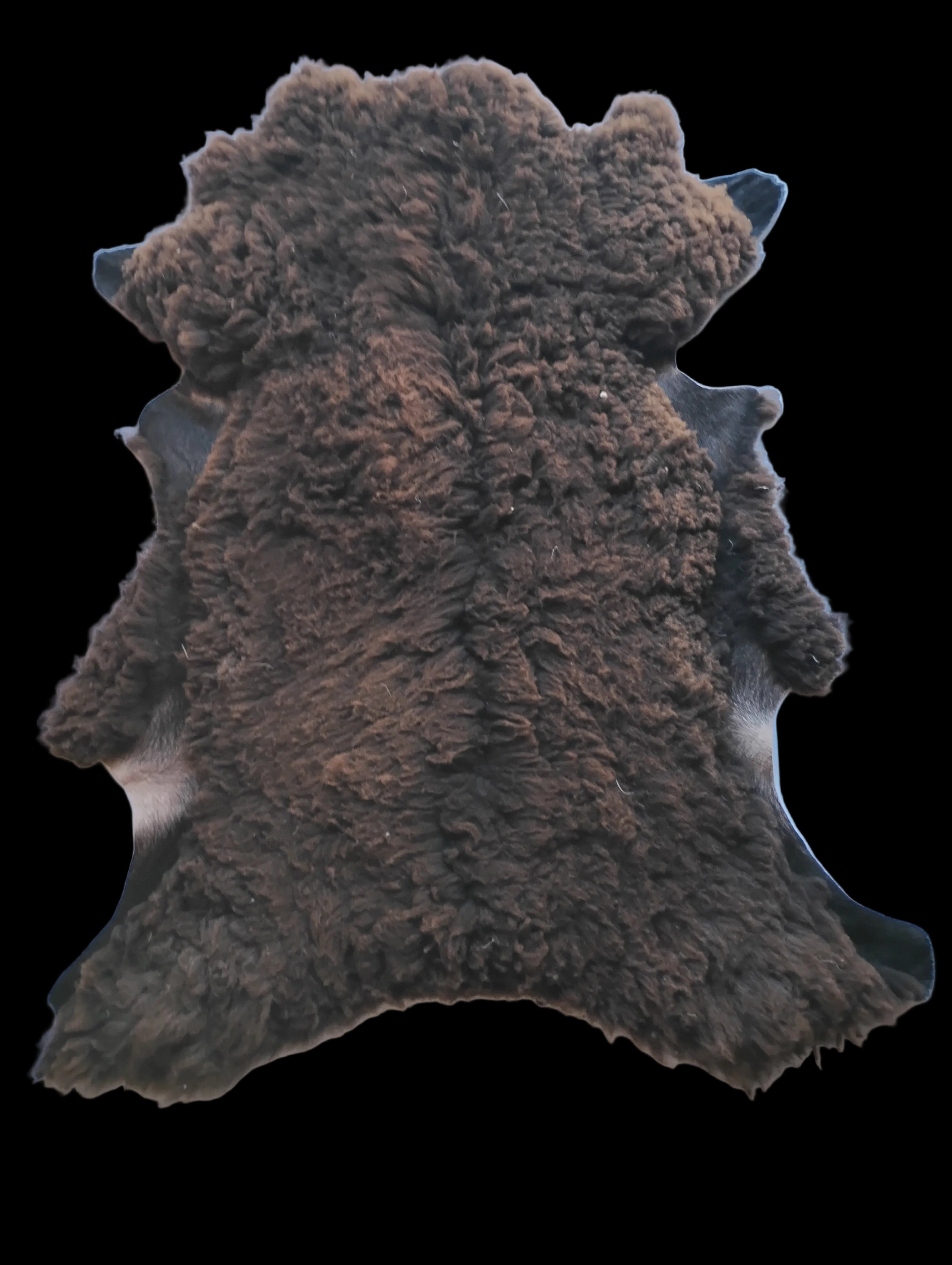 Bark tanned sheepskin 40 x 29 2 inch wool