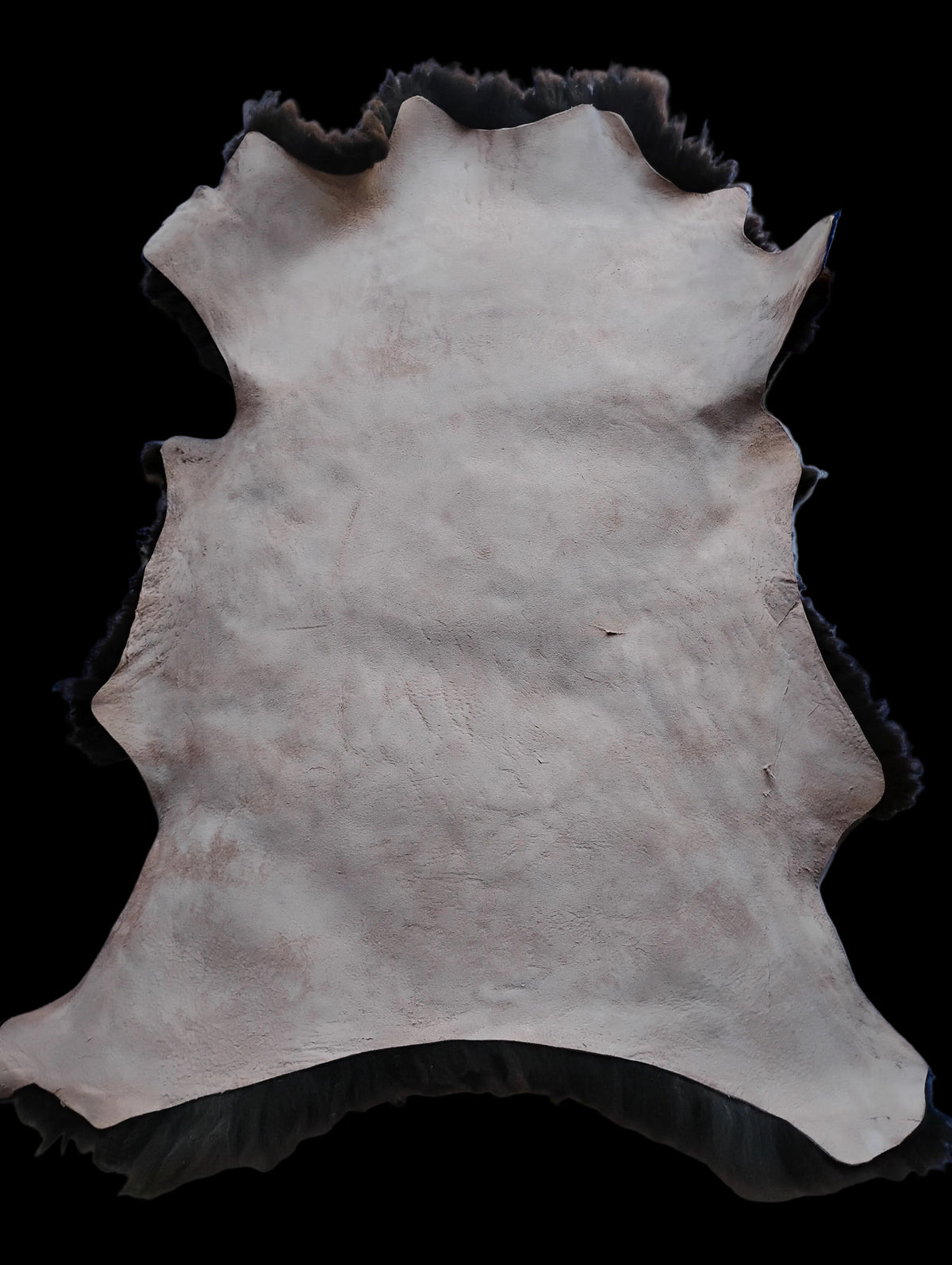 Bark tanned sheepskin 40 x 29 2 inch wool