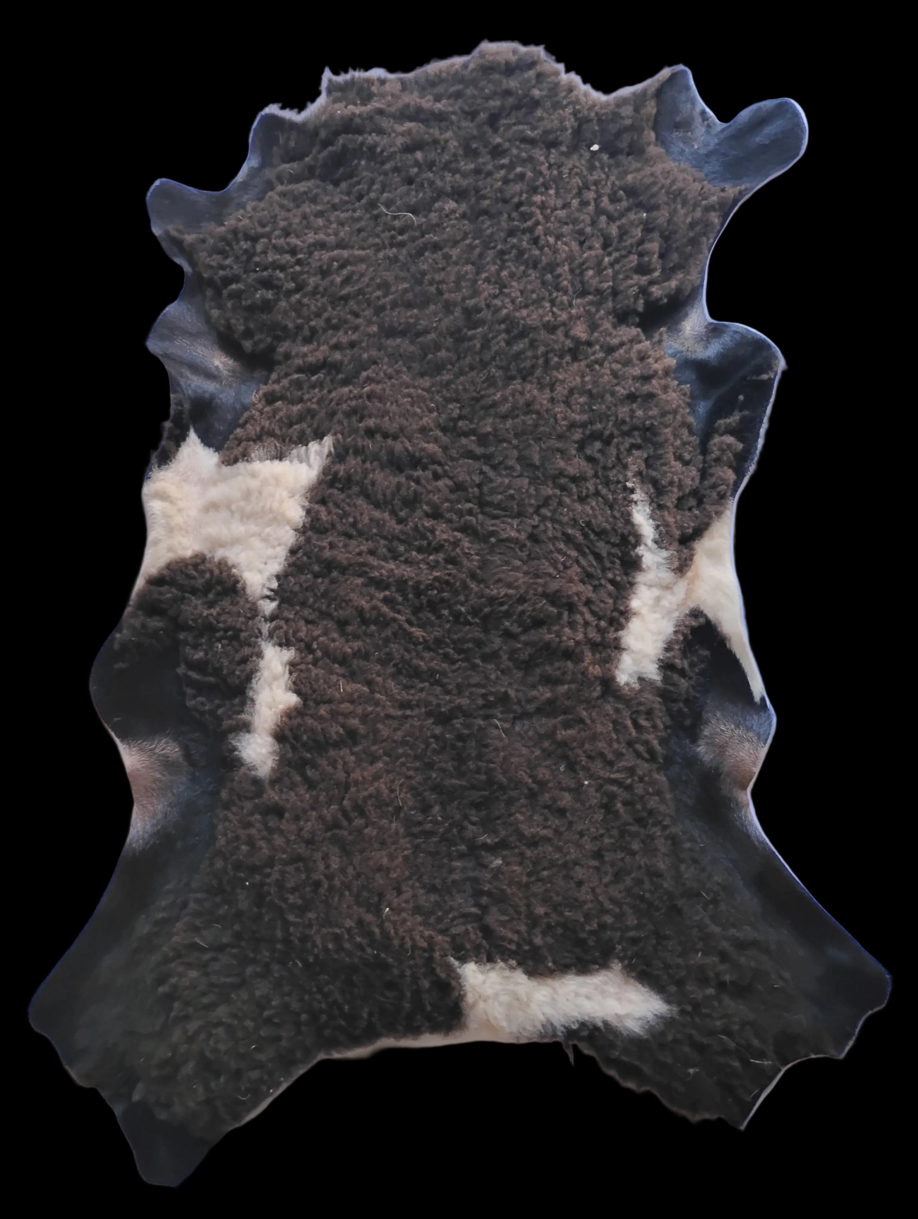 Bark tanned sheepskin 38 x 24 1 inch wool/hair