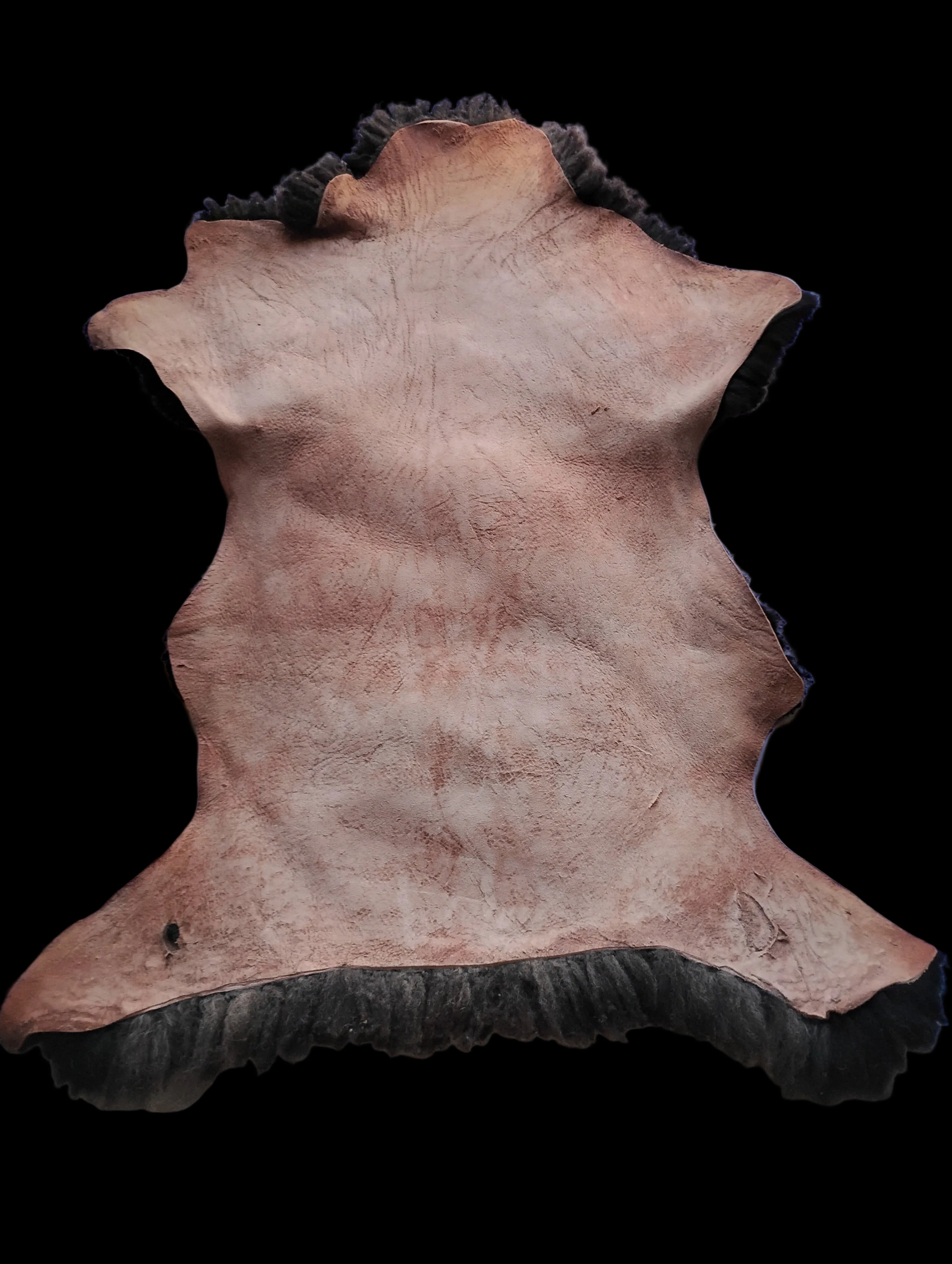 Bark tanned sheepskin42 x 28 2 inch wool