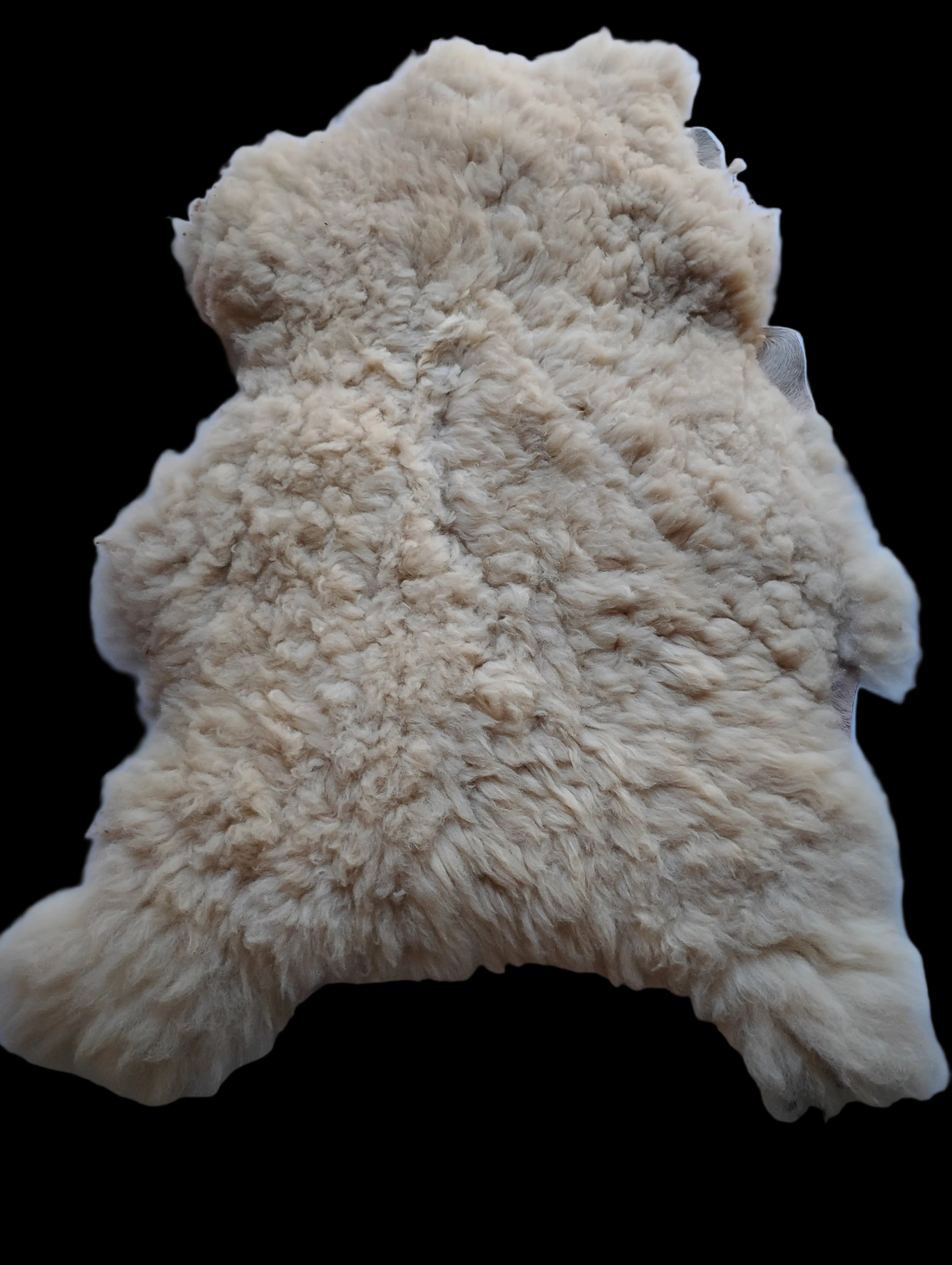 Bark tanned sheepskin 35 x 28 3 inch wool
