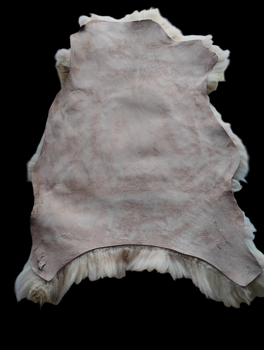 Bark tanned sheepskin 35 x 28 3 inch wool
