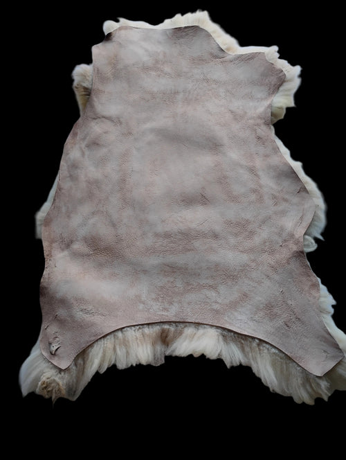 Bark tanned sheepskin 35 x 28 3 inch wool