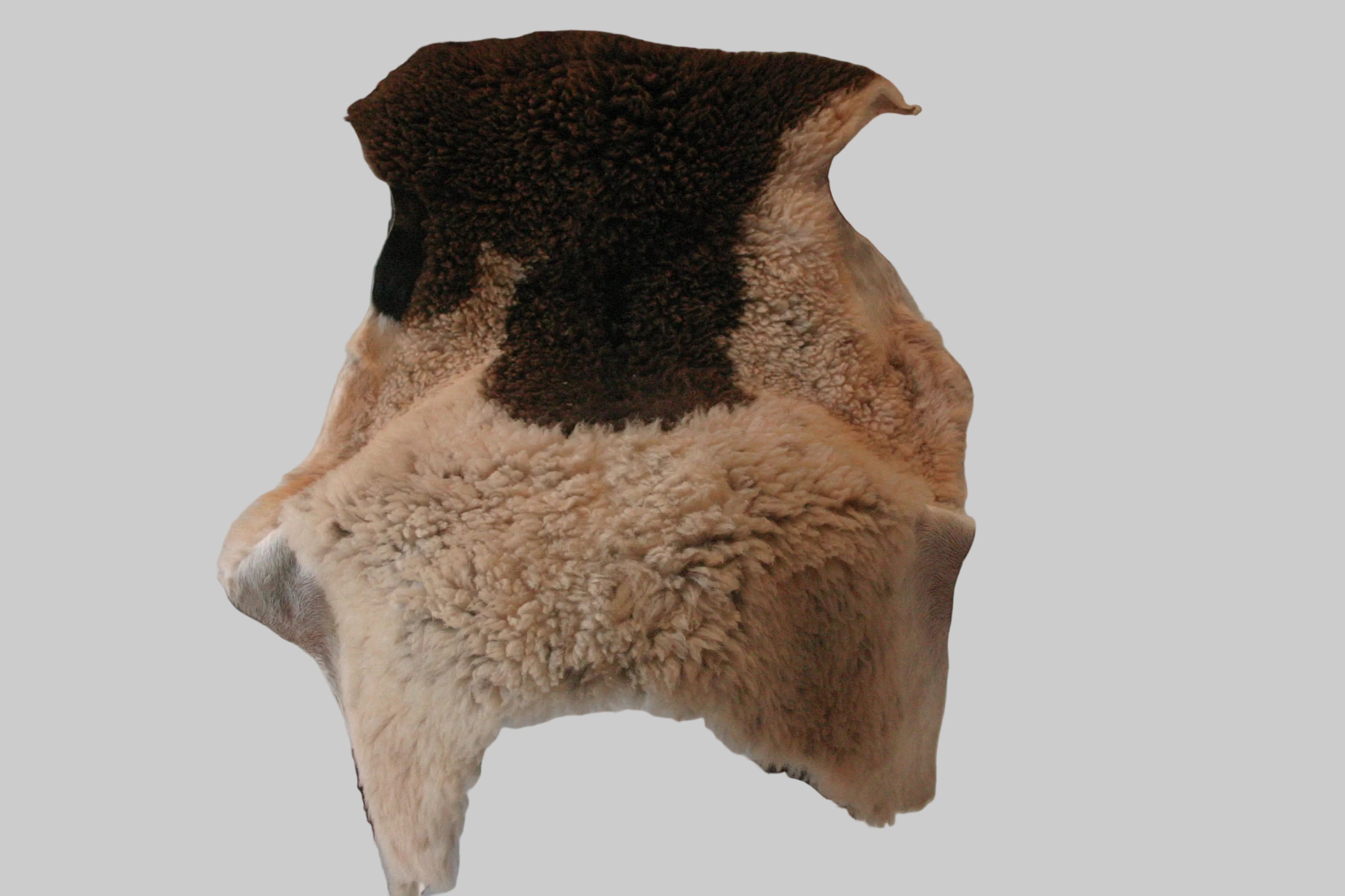 Sheepskin rug on a chair
