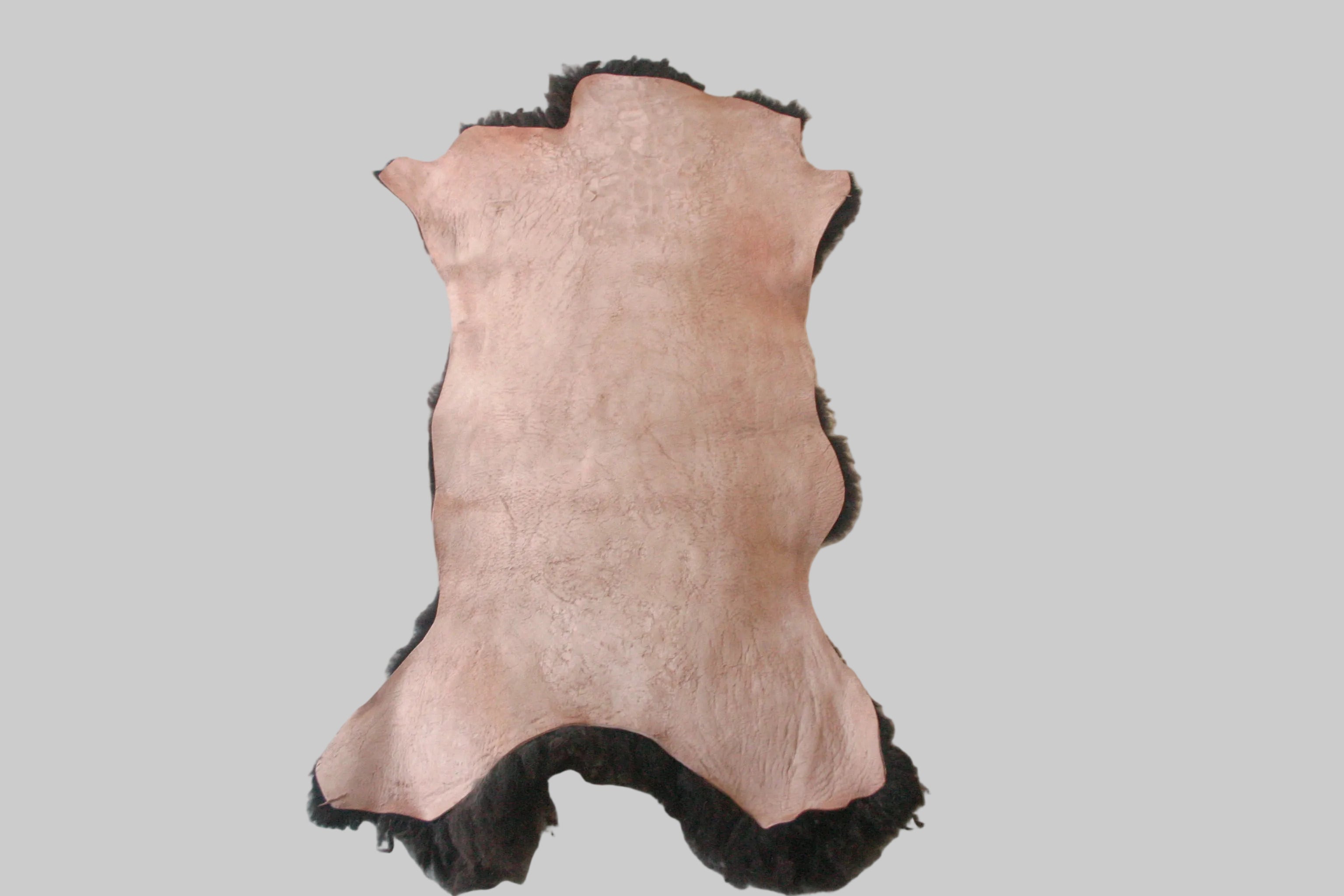 leather hide on a white surface
