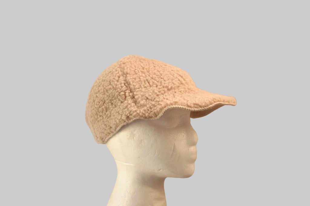 Sheepskin adjustable cap
