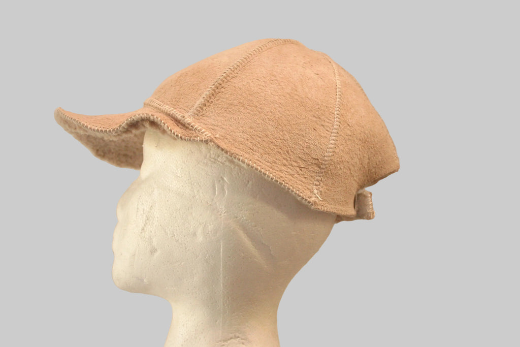 Sheepskin adjustable cap