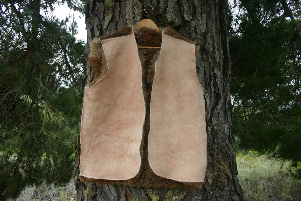 Natural Sheepskin Vest — British Army Jerkin Style