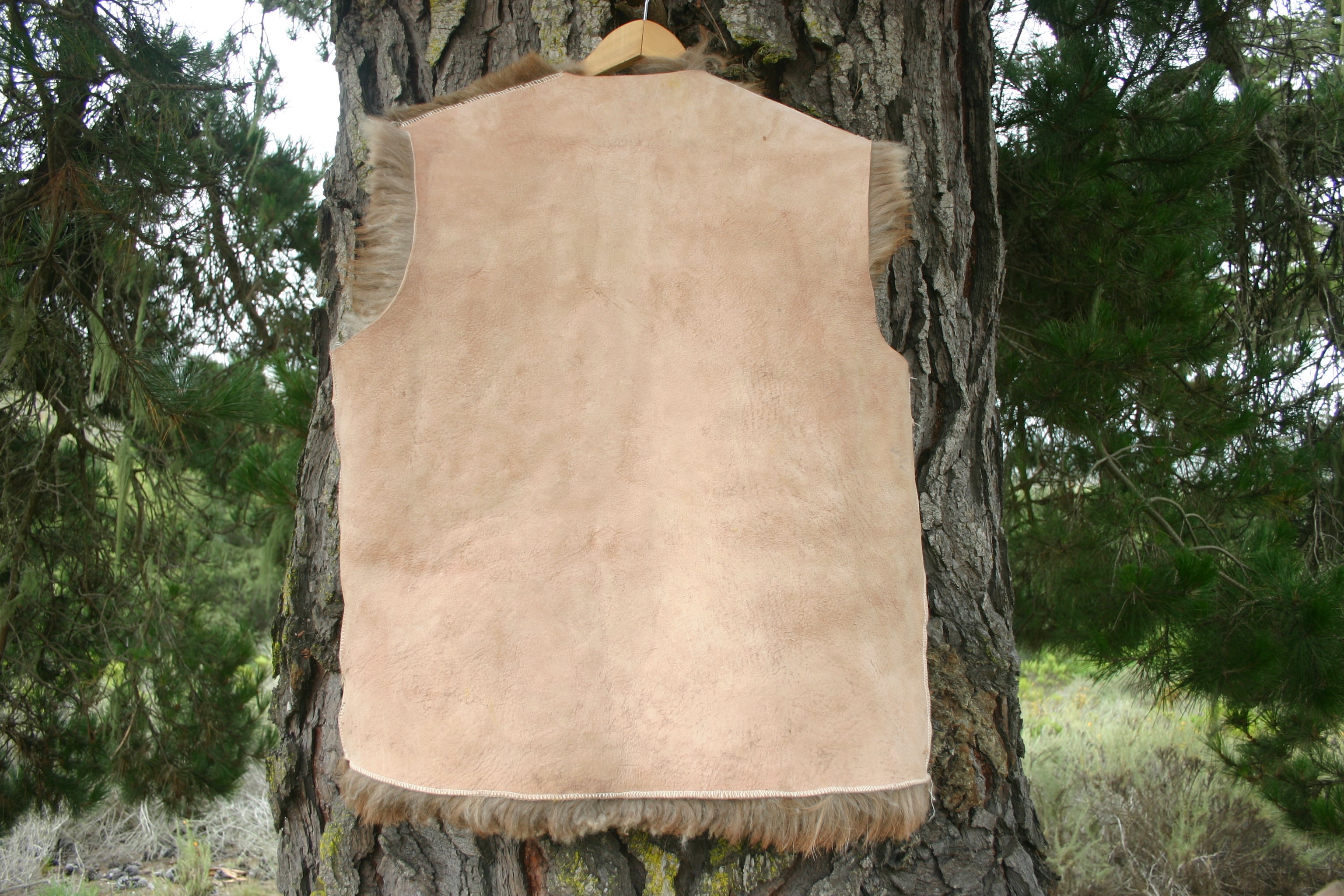 Natural Sheepskin Vest — British Army Jerkin Style