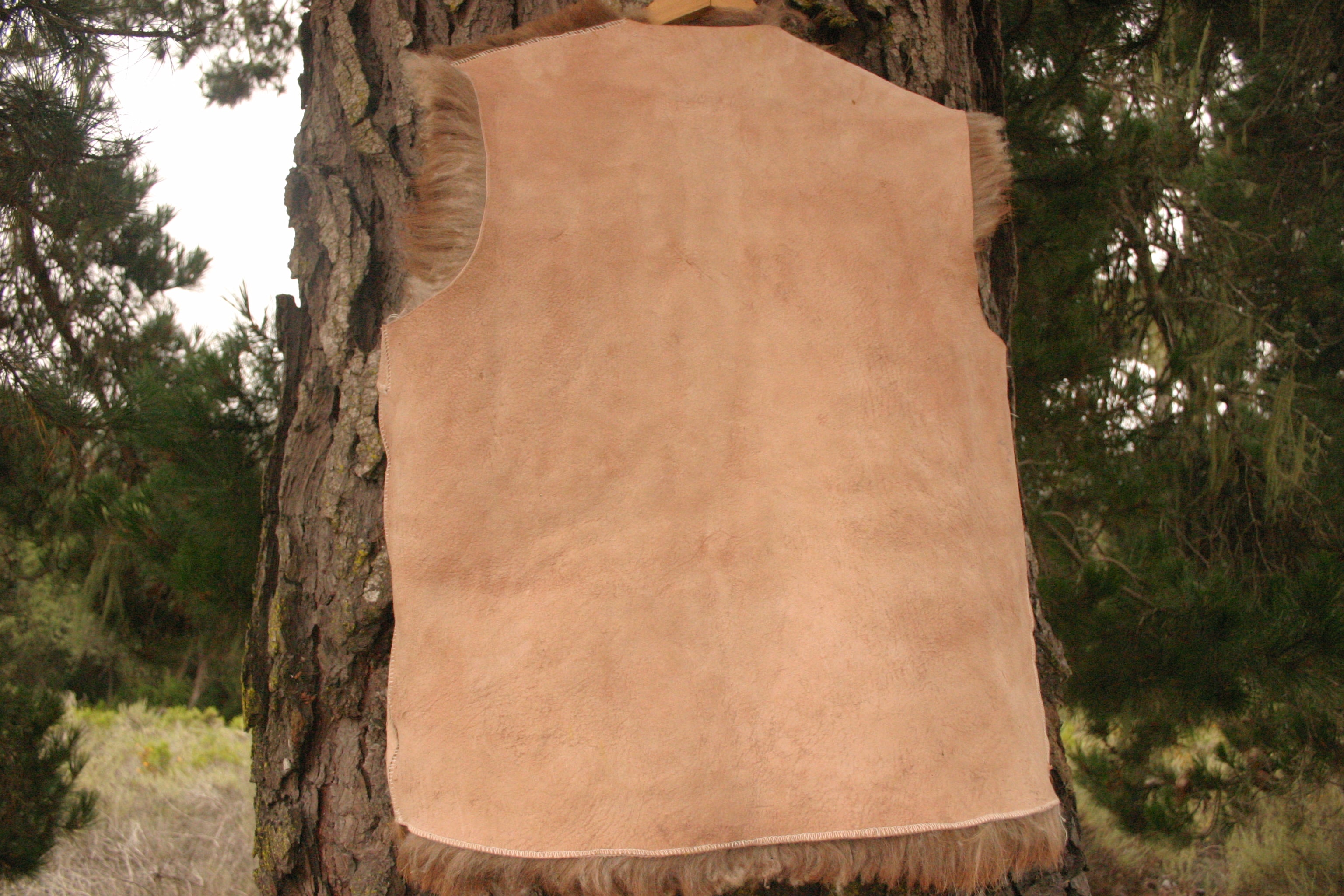 Natural Sheepskin Vest — British Army Jerkin Style