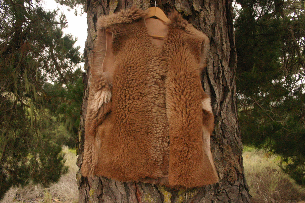 Natural Sheepskin Vest — British Army Jerkin Style