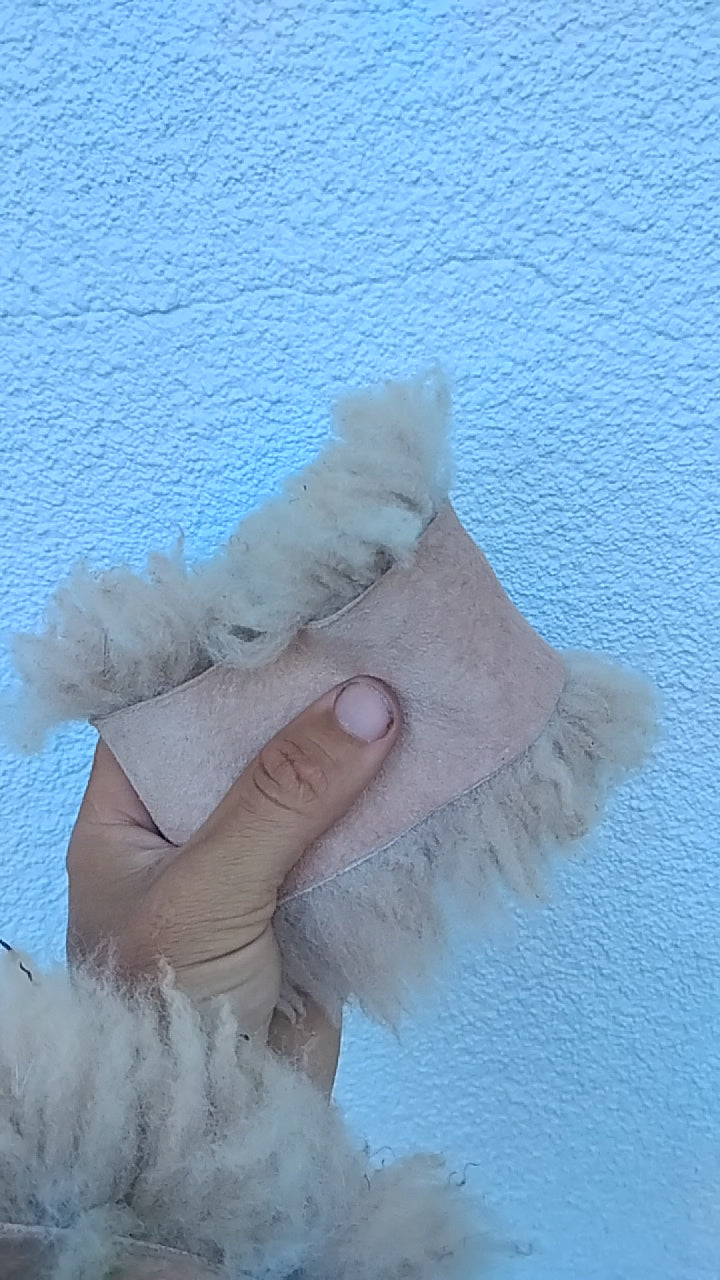 Sheepskin bracelet/ cuff
