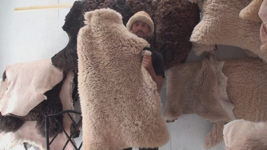 Whole sheepskin 46 x 31 / 2.75 inch fiber