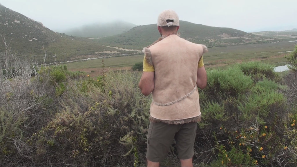 Natural Sheepskin Vest — British Army Jerkin Style