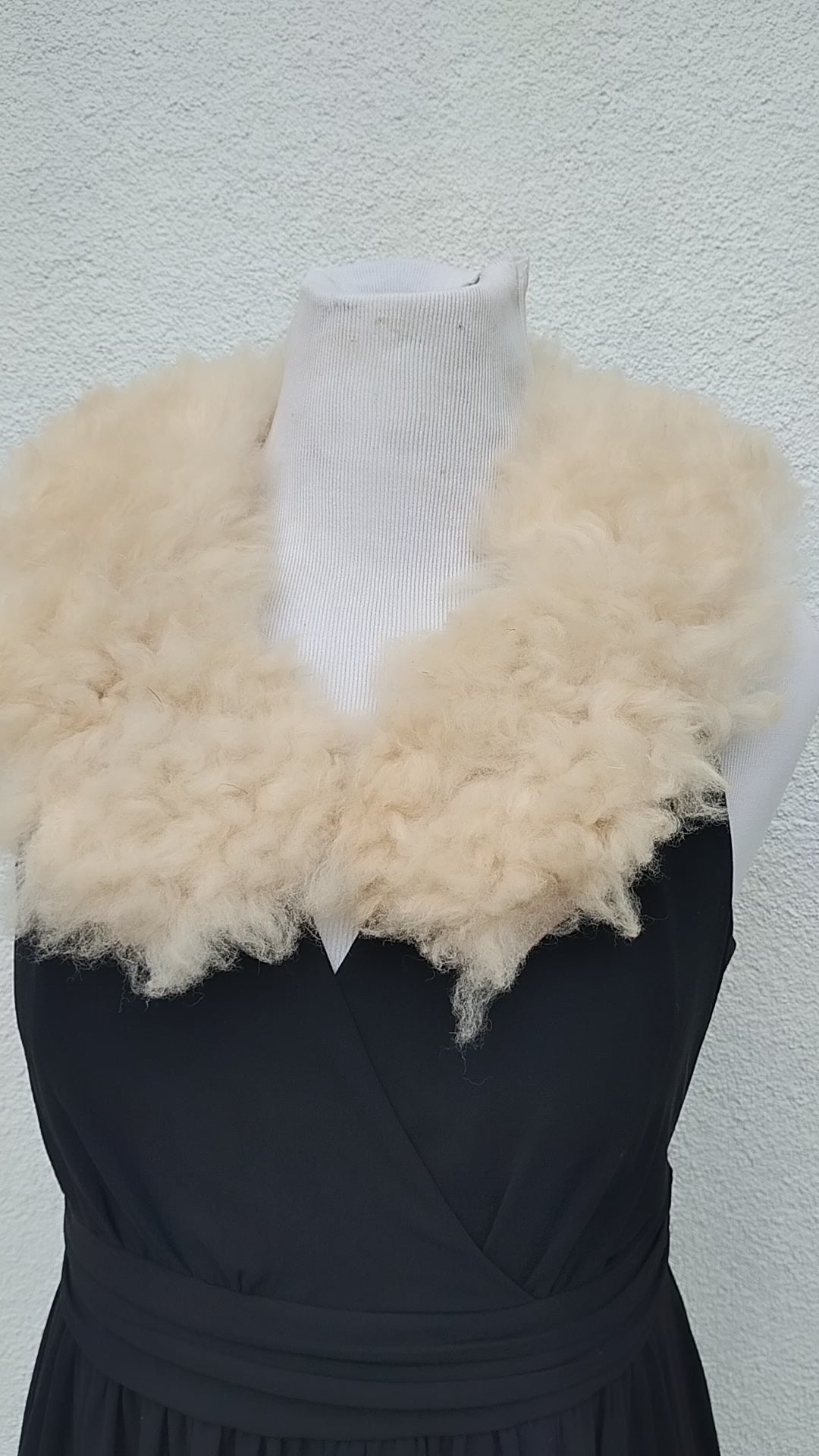 Sheepskin shawl 1.5inch silky wool