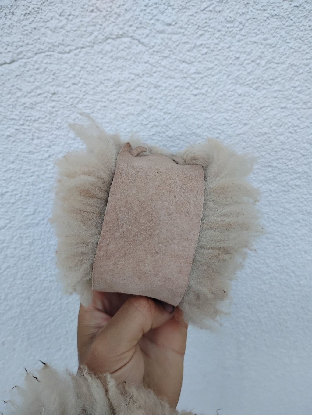 Sheepskin bracelet/ cuff
