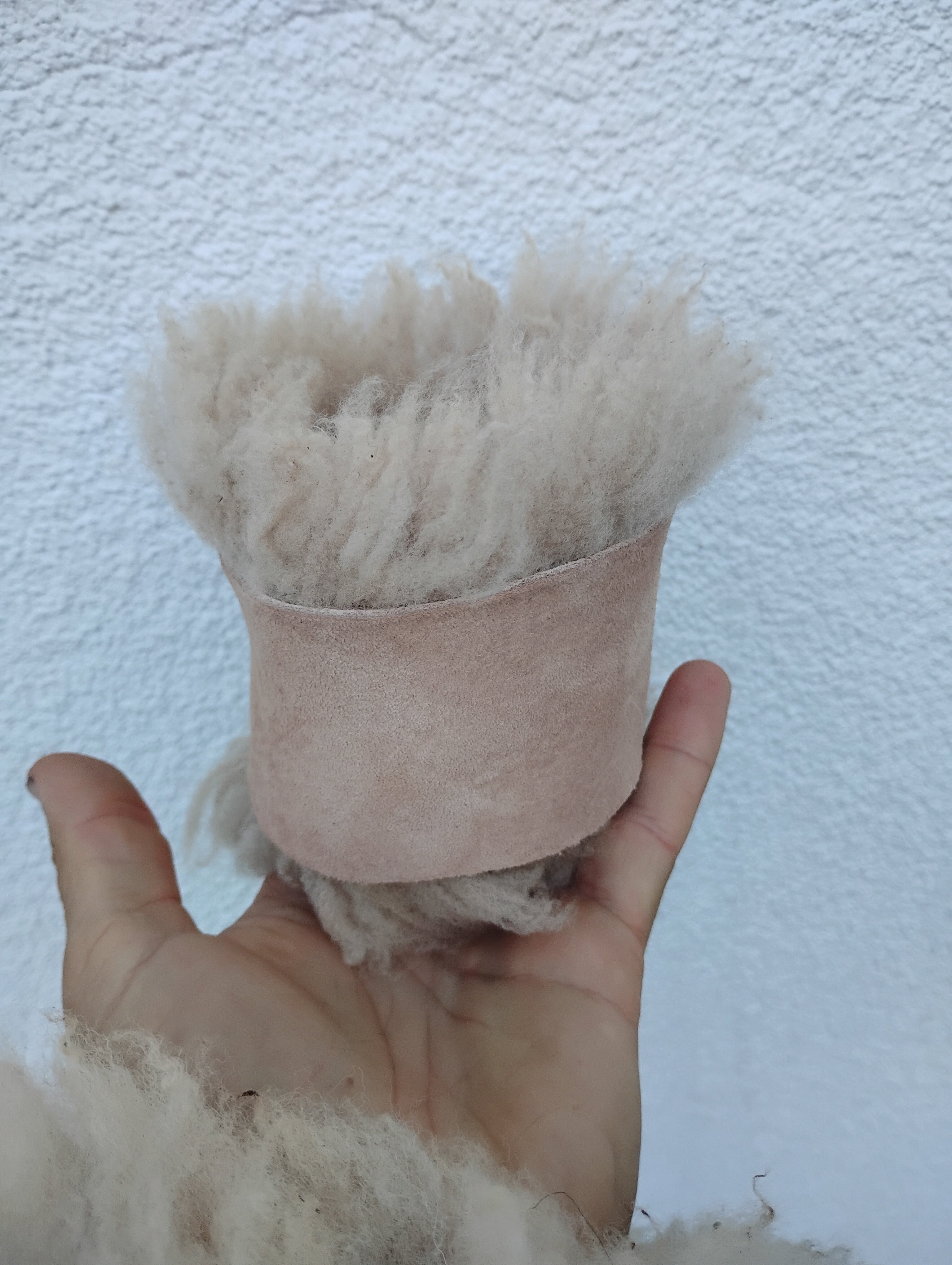 Sheepskin bracelet/ cuff