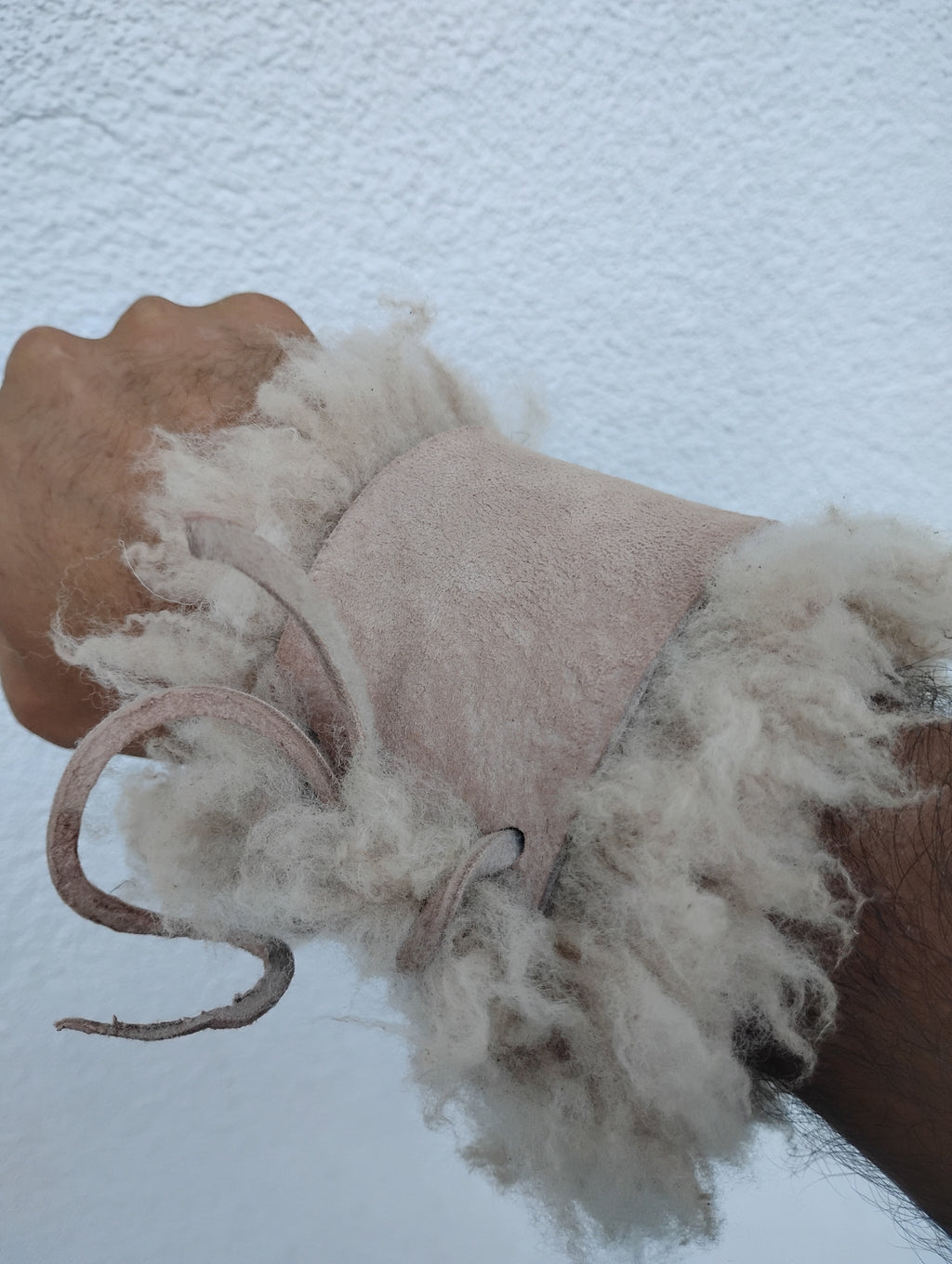 Sheepskin bracelet/ cuff