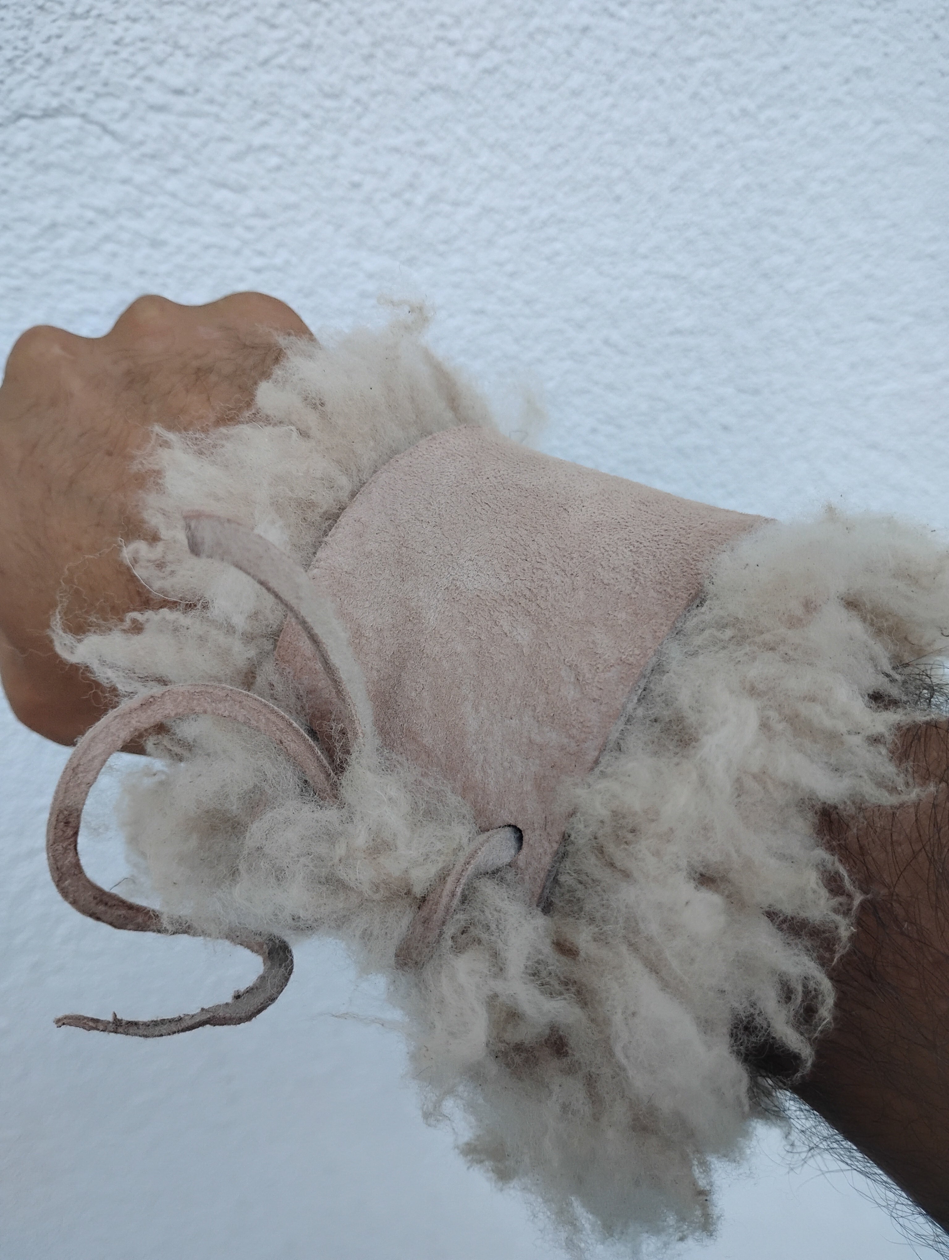 Sheepskin bracelet/ cuff